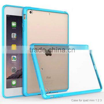 Colorful clear crystal 2 in 1 TPU unltraslim case for Apple iPad mini 2/3