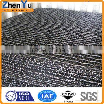 black wire crimped wire mesh panel