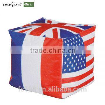 Cube with flag printing style beanbag chair/sofa