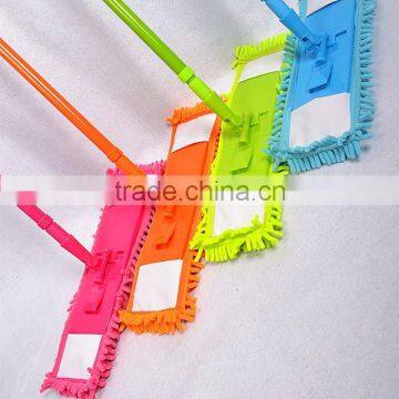 Best Selling Colourful Printed Iron Telescopic Handle Bibulous Quick Dry Soft Chenille Floor Cleaning Mop