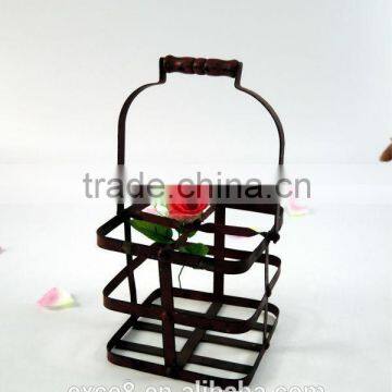 Antique Metal Decorative Wine Bottle Holder