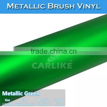 CARLIKE Fresh Green Chrome Metallic Brushed Auto Body Wrapping Sticker photo-3