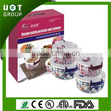 ceramic bone china food container ,vacuum food storage containers,vacuum box