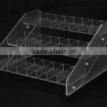 3-tier Clear Acrylic Nail Polish Table Display Rack/acrylic Cosmetic Desktop Display