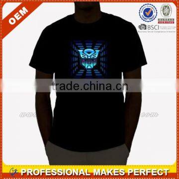 EL Man Sound Activated Custom Led Light T Shirt