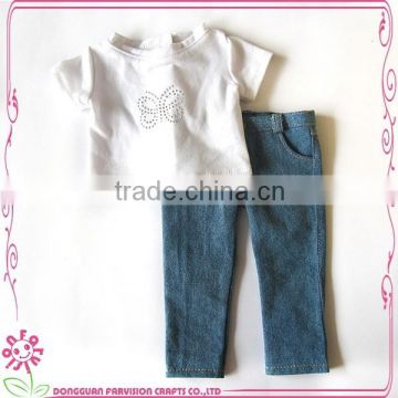 OEM fashion doll clothing with jeans