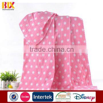 gaoyang bailixin cotton gauze Honeycomb texture star design blanket colorful