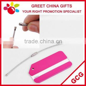 Promotional Aluminum Alloy Cheap Travel Luggage Tag Custom Logo With Replaceable Paper Name Card photo-4