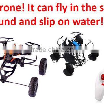 High Quality 2.4G RC AIR UFO (TRIPLE) Multifunction Drone With 4 Wheel Can Fly in The Sky, Run on Ground and Slip on water