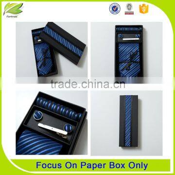 fashion mens tie paper box & cuff link holder tie box