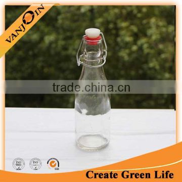 Glass Water Bottle with Swing Top 250ml