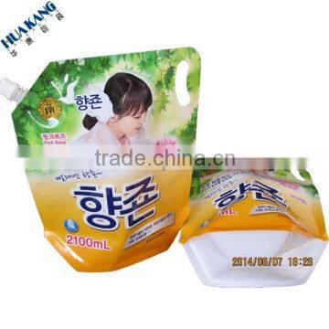 Chinese factory spout washing powder bag with handle