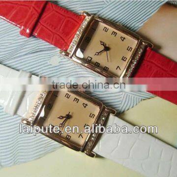 2013 fashion forever special watch square face copule watch Japan movt