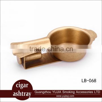 Yujia copper small cigar ashtray custom with punch