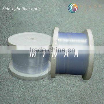 China supplier 6mm pmma polymer decorative side glow plastic fiber optic in roll