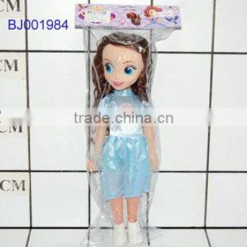 Cute fashion princess doll plastic musical barbiee girl