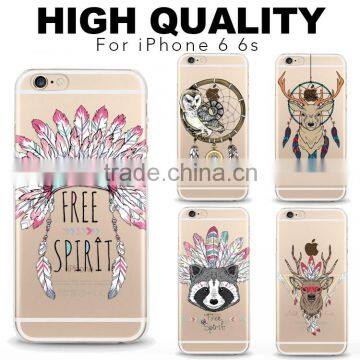 Transparent clear Soft TPU Cell Phone Case For Apple Case For iphone6s Case 6 Plus Phone Cover For Samsung Galaxy j7
