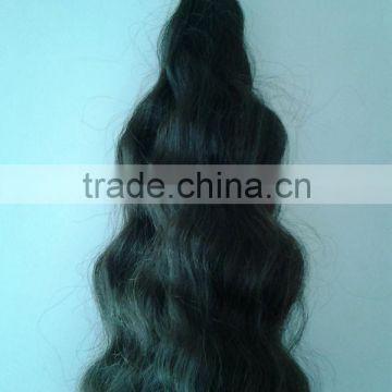 Black color Wavy Bulk Hair