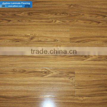 water-proof high glossy mould pressing laminated wood flooring 9615