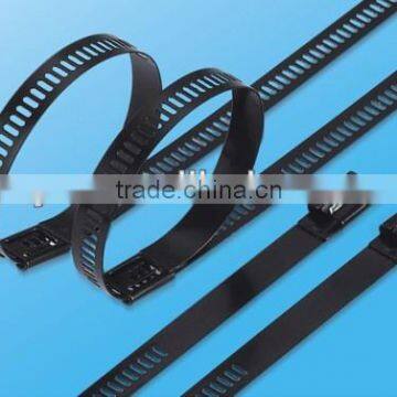 China hot selling good quality 316 stainless Steel multi Ladder 4.6 mm wide coating Cable Ties