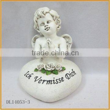 heart shape indoor resin angel statues wholesale