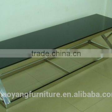 Cross Stainless Steel Legs Rectangle TV Stand(TV2047)