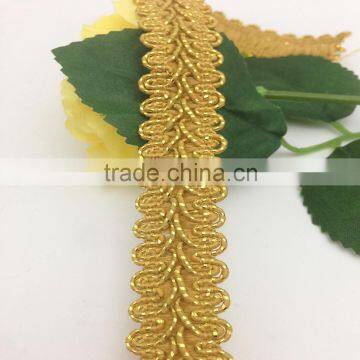 fashion herringbone lace royal golden yellow gimp braid trim