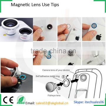 phone camera fisheye wide macro 3in1 lens mobile phone accessories factory