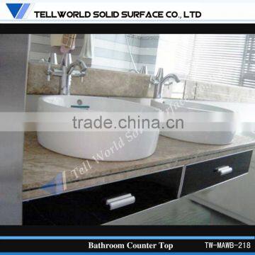 double sink solid surface bathroom vanity top