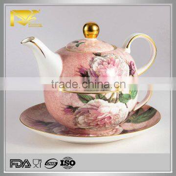 china suppliers drinkware ceramic tea cup and saucer flower pot, double pot and cup