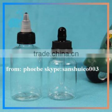 pet bottle 50ml for e liquid bottle 10ml 15ml with flat child proof and tamper proof cap