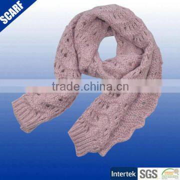 2016mohair acrylic wholesales plain color knit scarf