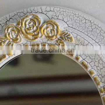 Xkh 107 European Style Decorative White Antique Resin Bedroom Wall Mirror photo-2