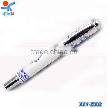 logo elegant pattern white ceramic pen