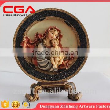 Chinese Factory produce polyresin plate resin crafts handicrafts santa crafts