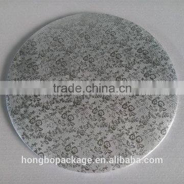 silver round 1/4 thick cake board