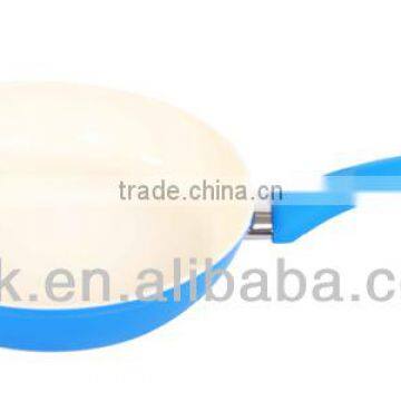 2014 China wholesale color aluminum rubber frying pan for sale