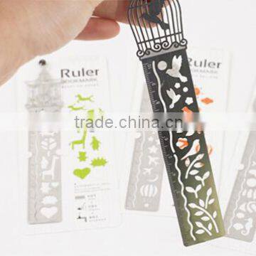 creative cartoon ruler brushed metal bookmark blank /standard bookmark size