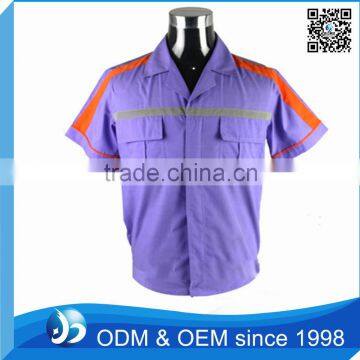 Custom 100% Short-Sleeved Cotton Summer Uniform Work Wear