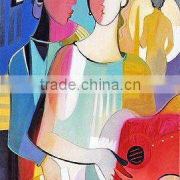 beautiful handmade abstract women painting