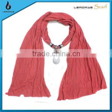 trustworthy china supplier ladies long charm pendant polyester promotion scarf