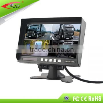 7 inch built-in quad monitor with 4 video input