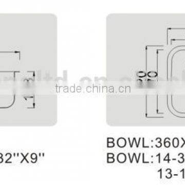High Quality Stainless Steel 304 Stamping Undermount Sink -KS-UM-D42-2 photo-2