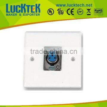 XLR Socket Wall Plate Faceplate Outlet - White Plastic Finish