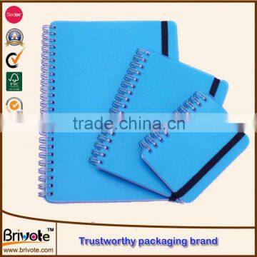 journal with elastic band/plastic cover notebook/cheap bulk spiral notebooks