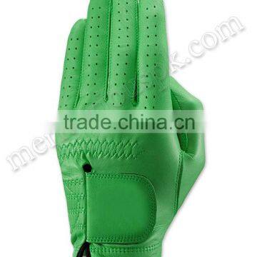 Green Leather Golf Gloves