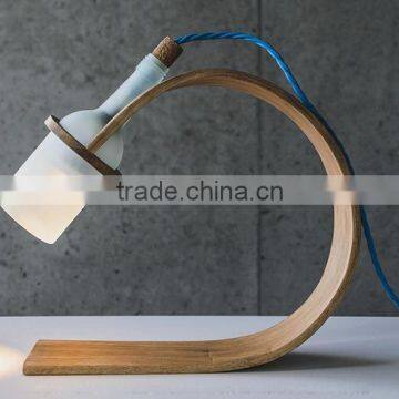 0705-2 A Sustainable arc table wood simple modern Desk Lamp