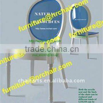 shanghai event rental wedding white acrylic & wooden victoria chair