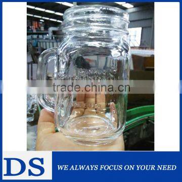 Glass Mason Jars With Straw /mason Jars With Lid and Handle/ Storage Glass Jars