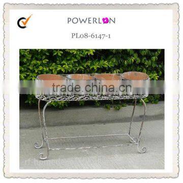 2 Pots Garden Decorative Metal Flower Pot photo-5